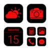 Logo of Wow Red Black Theme, Icon Pack android Application 